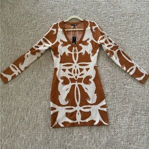 Long sleeve tight sweater dress